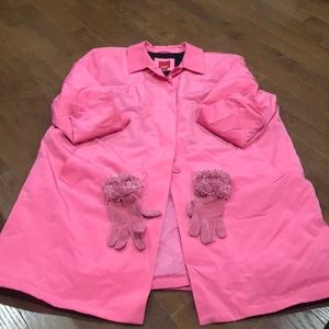 Esprit pink trench coat, fleece lined upper half